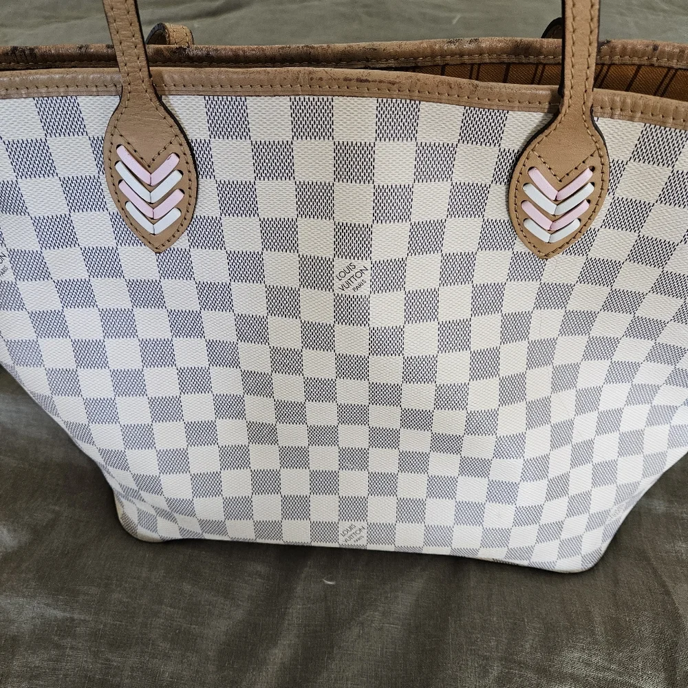 Damier Azur Braided Neverfull MM - Picture 8 of 13